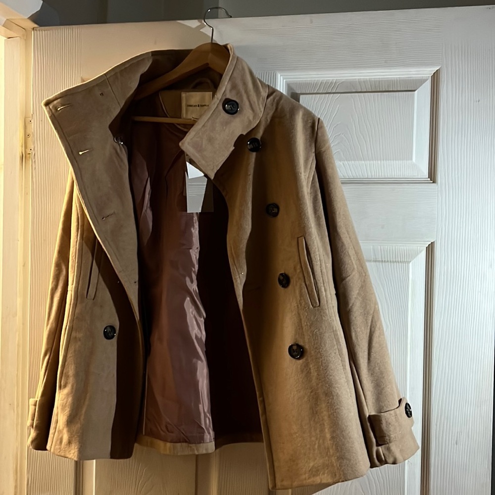Thread & Supply Cream Peacoat .. High collar